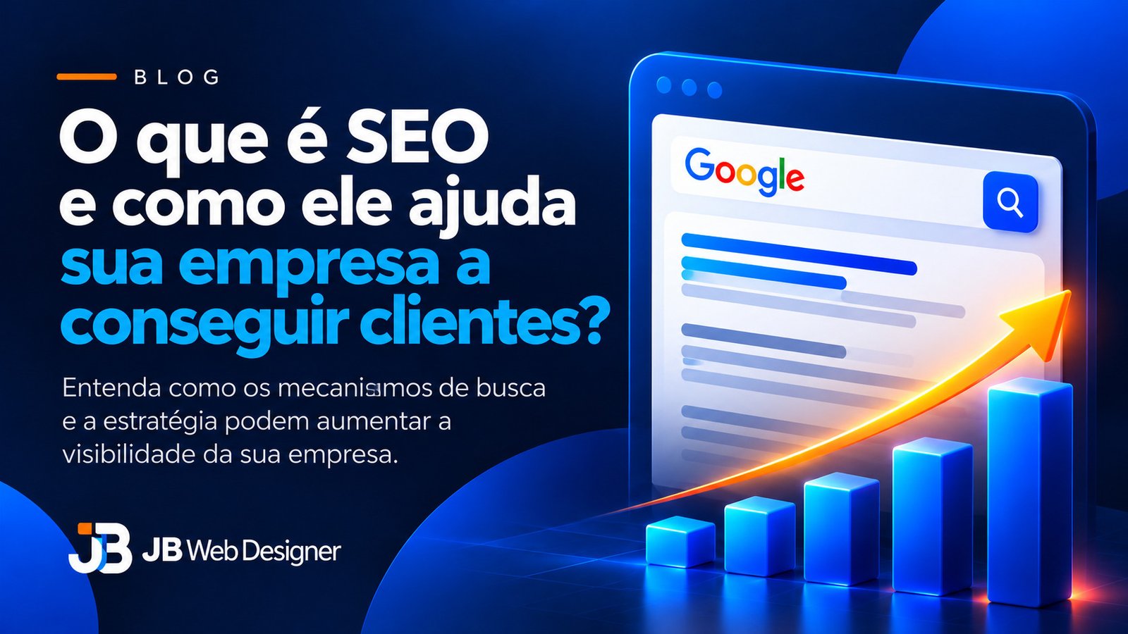 Ilustração sobre SEO e crescimento da visibilidade nos mecanismos de busca
